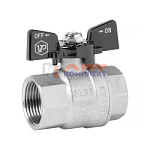 Кран шаровой 1"  F/F (бабочка) НИКЕЛЬ"VER-PRO"(60/6шт)