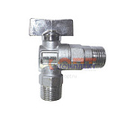 Угловой кран   1/2 -3/4   VER-PRO мат. хром  LUX (100шт)