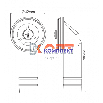 Перелив для сифона круглый (10/100шт) 1
