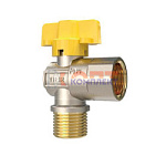 Кран газовый УГЛОВОЙ VIEIR вн-нар 1/2  бабочка (10/120шт)