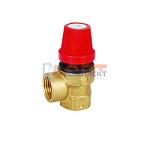 Клапан предохранительный 1/2"вн х3/4"вн красный VR 3 бара (100/10шт)
