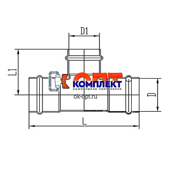 Тройник из нержавеющей стали88.9x88.9x88.9  "VER-PRO" (5/1шт) 1