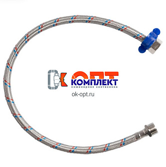 Гибкая подводка для воды 1,2" г/ш, 20см., гайка латунь, ELKA серия LUX (упак. 400шт.) 1