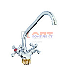 смеситель G.Lauf для кух. мойки с пов. изливом, кер. (1/2) 180°, гайка кор. (Lt) QST4-A827