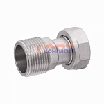 Полусгон никелированный с накидной гайкой и наружной резьбой 1/2"x1/2" (400/20шт)