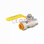 Кран газовый с вставкой под гофрированную трубу, ручка Г/Г 3/4" (80/10шт)