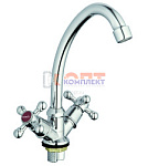 смеситель G.Lauf для кух. мойки с пов. изливом, кер. (1/2) 180°, гайка JMX4-A605 (2 ШТ в кор)