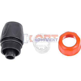 Соединитель (коннектор) для шланга 3/4", без аквастопа, пластик ЖУК 1