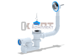 Сифон Ани для ванны с выпускоми переливом регулир. 1 1/2"   (35 шт)