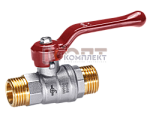 Кран шаровой 1/2” нар/нар, рычаг, латунь, PN40, ГОСТ стандарт, Temper (20шт)