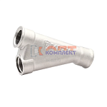 Тройник косой 3/4" с отводом на 1/2 " для подключ. греющего кабеля или гильзы  (4/16шт)
