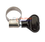 Хомут червячный из НЕРЖ стали 10-16мм с барашком   (100/1800шт)