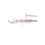 ПАРА  кронштейнов для рад. с дюбелем ПРОРЕЗИНЕННЫХ белых (9*170 мм)