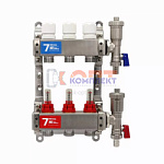 Коллекторная группа из нерж. стали, квадратный корпус 1"x 9 вых. (3/1шт)