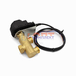 Трехходовой клапан 3/4” с электропривод и датчиком для подключ котла к бойлеру кос нагрева (FUGAS)