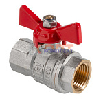 Кран шаровый Дн 15 (1/2")  вн.-вн. бабочка ГОСТ полнопроходной (14/56шт)