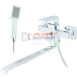 смеситель G.Lauf для ванны с плоским пов. изливом, ø35, встр. Переключение, Шланг G.Lauf из корпуса 