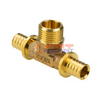 Тройник надвижной с переходом на нар.р. 25(3,5) х 3/4" х 25(3,5)