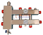 Гидравлический разделитель КВАДРАТ НЕРЖ совмещенный с коллектором 3+1 (1шт)