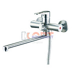 смеситель G.Lauf для ванны с плоским пов. изливом, ø35, встр. переключение, сатин NUD7-A045KH