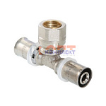 Тройник пресс 20мм с переходом на обжим 15мм