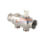 Коллектор из нерж. стали, с м-о расст вых. 50мм, 1"х 6 вых. 3/4" Евроконус   (1 /10шт)