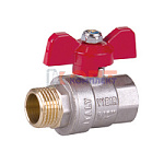 Кран шар. полнопроход. усиленный, рукоятка бабочка 1" вн.-нар. (10/60шт)