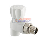 Кран PPR для подключения радиатора угловой 20х1/2"  (5 /80шт)