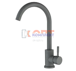 - см-ль для кух. мойки с пов. изл, ø35,  мат. нерж. сталь, цвет СЕРЫЙ, мат., гайка EZA4-D090GY