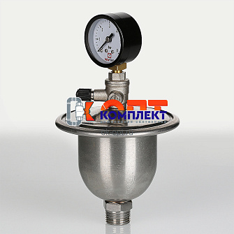 Гаситель гидроударов мембранный с манометром 1