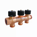 Коллектор водоразборный с регулировычными вентилями 3/4"x3 вых. (30/1шт)