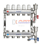 Группа коллекторов БЕЗ РАСХОД 9 -вых. НЕРЖ. С ТРОЙНИКАМИ 1"x3/4" "ViEiR" (3/1шт)