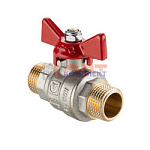 Кран шаровой BASE-ГОСТ DN15 1/2" нар.-нар. PN40 полнопроходной, бабочка (16/64шт)