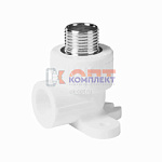 PPR VIEIR Угол с креплением (водорозетка) 25-3/4" НАР.Р. латунь (100/10шт)