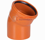 ПП TEBO Отвод канал. НАРУЖНИЙ 110 15 град (рыжий)