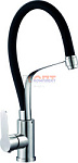 смеситель G.Lauf для кух. м. с гибким черным изливом, ø35, нерж. Сталь, гайка ZAP4-C097