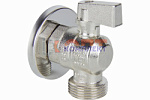 Кран шаровой угловой для ст. машины 1/2"х3/4" с отражателем TEBO (12/96)