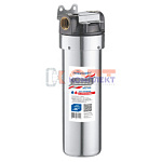 Магистральный фильтр для ГВС SL10 дюймов 1/2" НЕРЖ СТАЛЬ корпус с ПЛАСТИК КРЫШКОЙ (12шт)