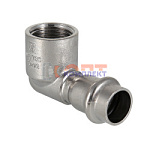 Угольник 90° с вн.р. нерж. сталь 22х1/2"  (5 /90шт)