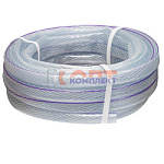 Шланг полив ПВХ 3/4" (18мм) СИЛИКОН АРМИРОВАННЫЙ (-10*+60*, 10бар) прозрачный 2мм (бухта 20м)