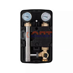 Насосная группа из нерж. стали с трехходовым смесительным клапаном 1 1/2"x 1" (2/1шт) БЕЗ НАСОСА