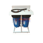 двойной магистр. фильтр ВВ10 1" для ХВС с картридж и ПОДСТАВКОЙ СИНИЙ корпус (1/6шт)