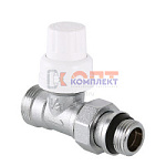 Клапан термостатический для рад. прямой (с доп. уплотнением) 1/2" * Евроконус