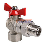 Кран шар. BASE угловой с полусгоном 3/4" вн.-нар.  (8 /64шт)