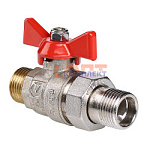 Кран шар. BASE с полусгоном 1/2" нар.-нар. (10 /60шт)