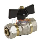 кран шаровой обжим (вн рез) 16*1/2" (10/100шт)