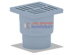 Трап верт.вып. 110 н/рег. срешеткой из пластика 15х15  (16 шт)