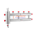 Гидравлический разделитель КРУГ НЕРЖ совмещенный с коллектором 2+1 выход (1шт)