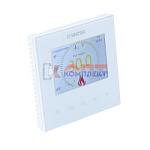 Комнатный WIFI-хронотермостат с цветным дисплеем для электрического теплого пола, белый