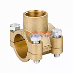 Врезка трубная (обойма-тройник), водоотвод 1/2"x1/2"x1/2" (120/10шт)